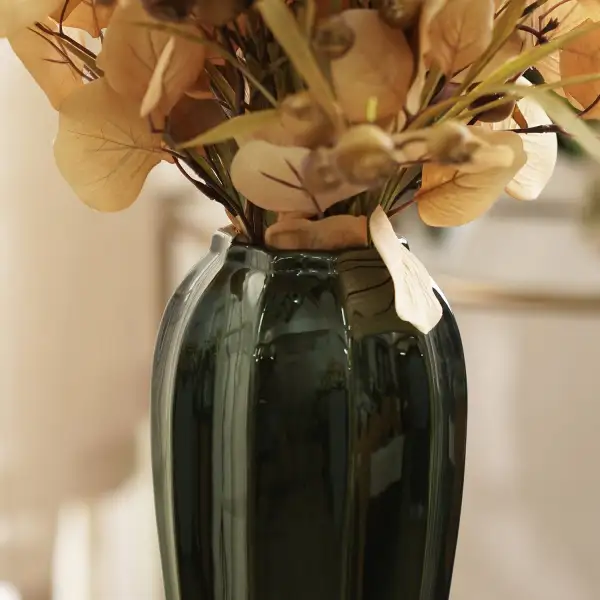 Green Glazed Ceramic Vessel