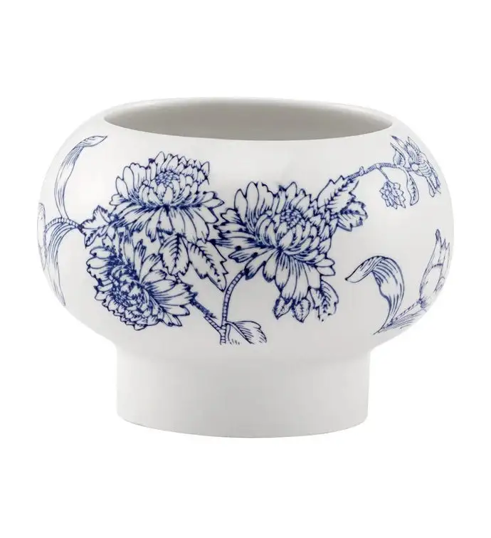 Floral Mum Pedestal Bowl