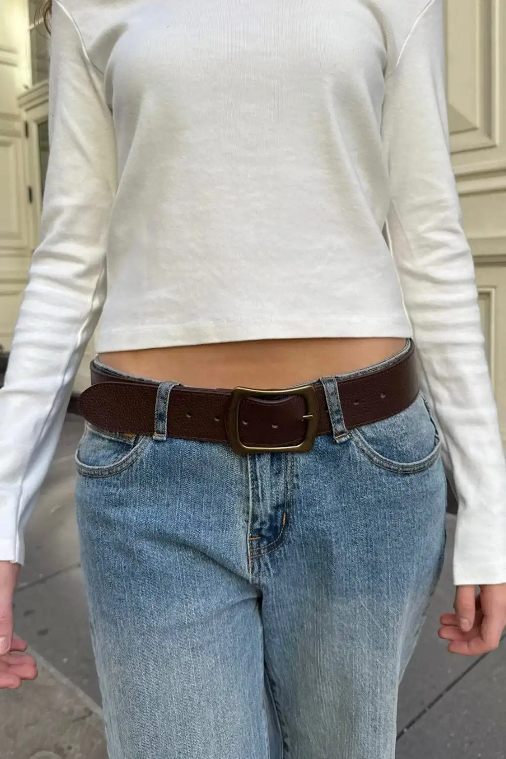 Women’s Faux Leather Buckle Belt