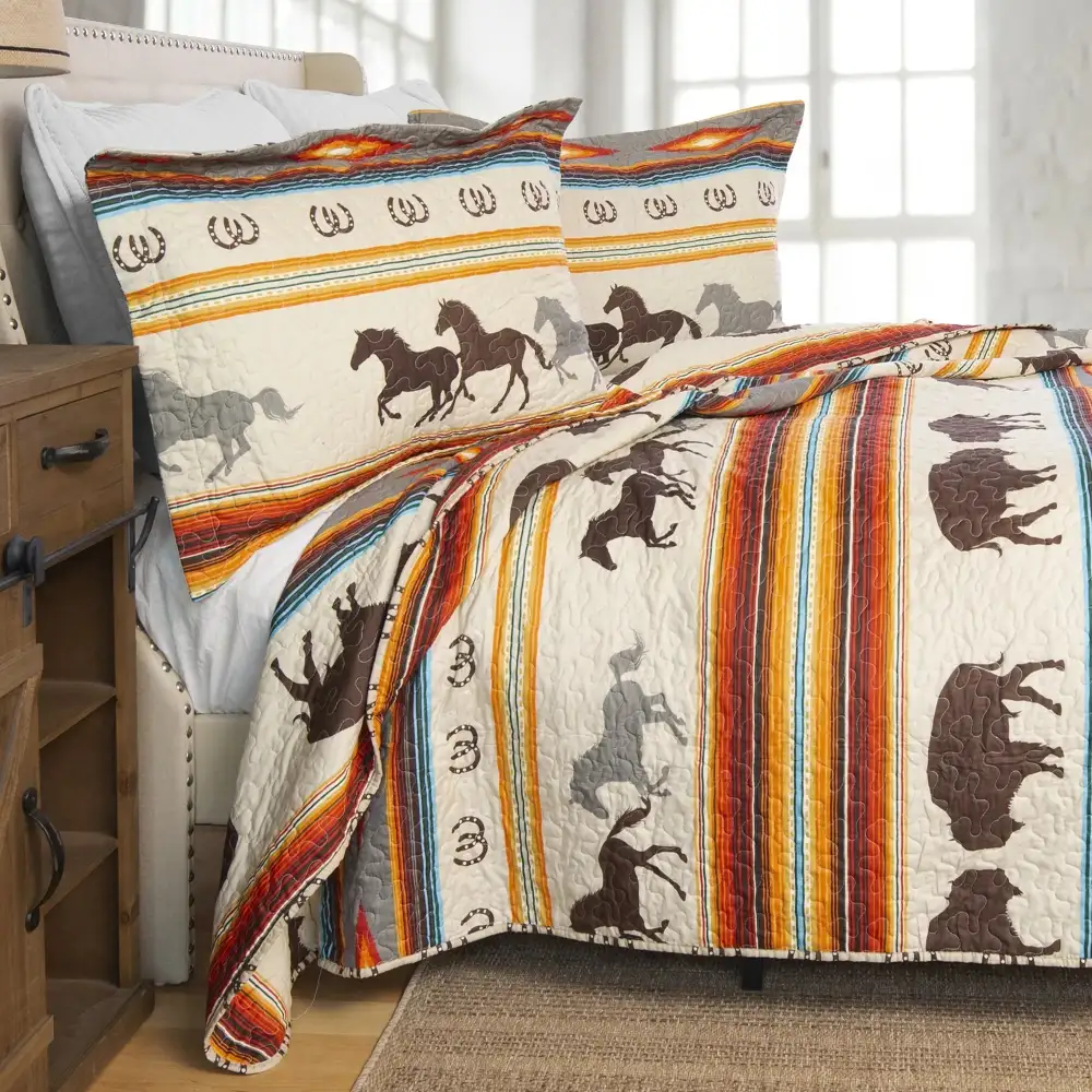 Quilted Animal Motif Quilt Set