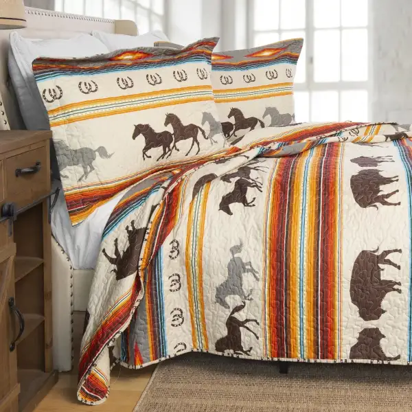 Quilted Animal Motif Quilt Set