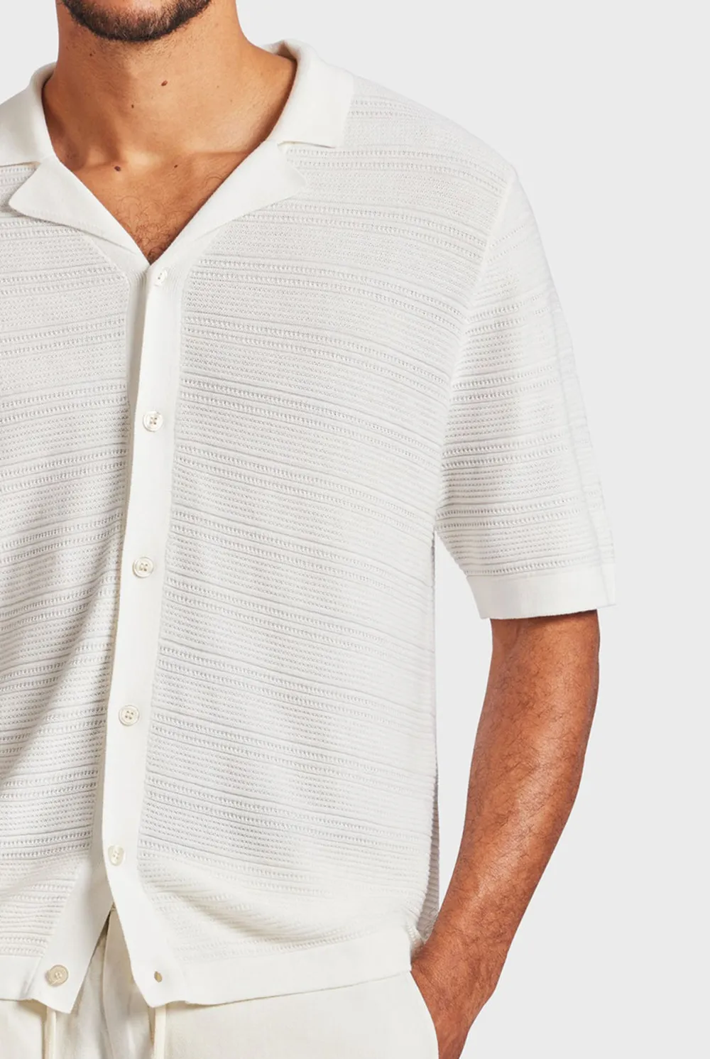 Relaxed Fit Cuban Collar Short Sleeve Shirt