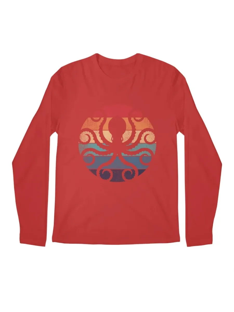 Retro Sunset Octopus T-Shirt