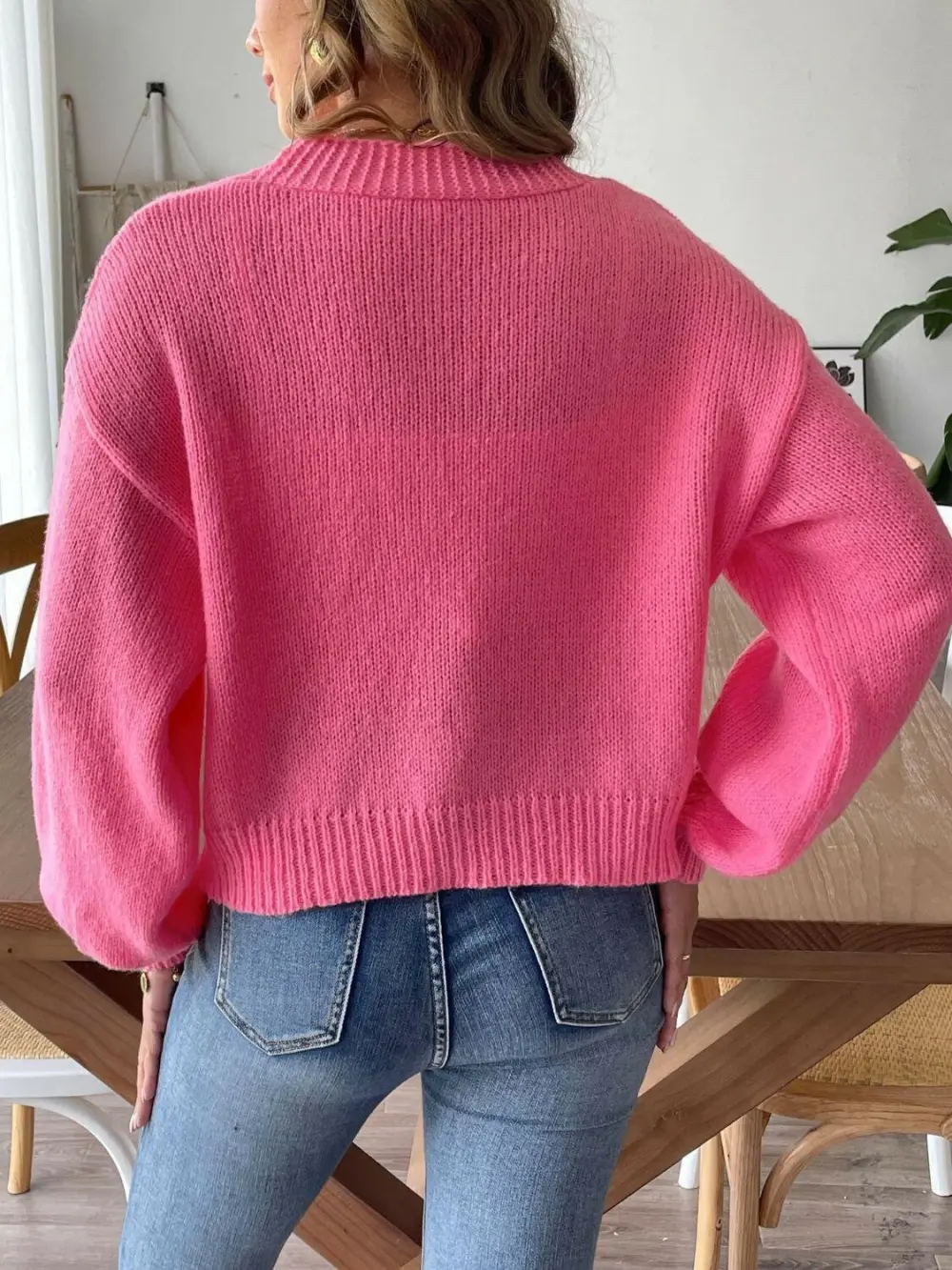 Pearl Detail Open Front Cardigan
