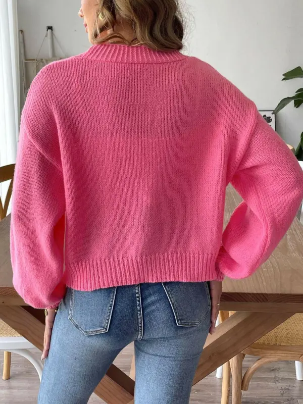 Pearl Detail Open Front Cardigan