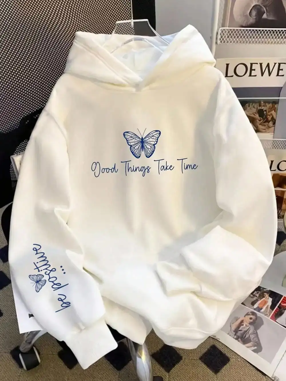 Be Positive Butterfly Butterfly Graphic Hoodie