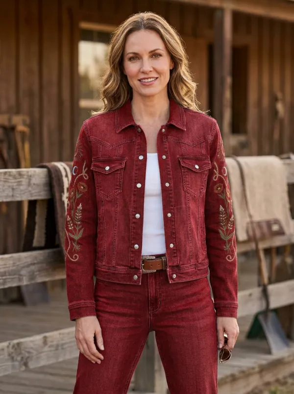 High Plains Floral Embroidered Style Women's Western Jacket