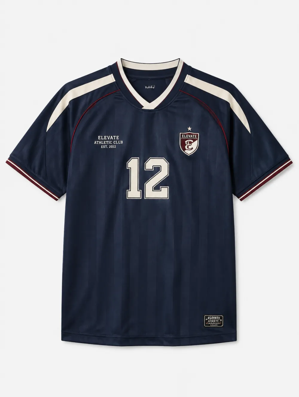Unisex Elevate Athletic Club Number 12 Printed Soccer Jersey