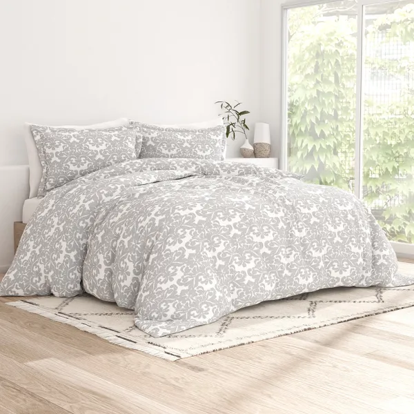 Soft Damask Pattern Duvet Cover Set