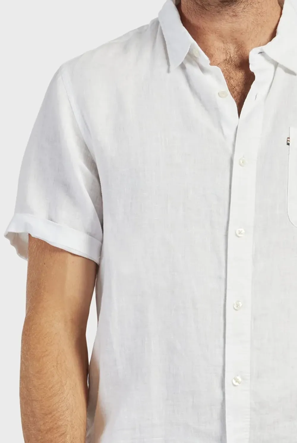 Breathable Linen Blend Short Sleeve Button Up Shirt