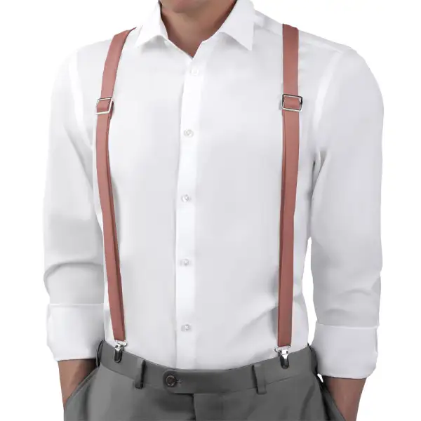 Classic Streamlined Wedding Suspenders