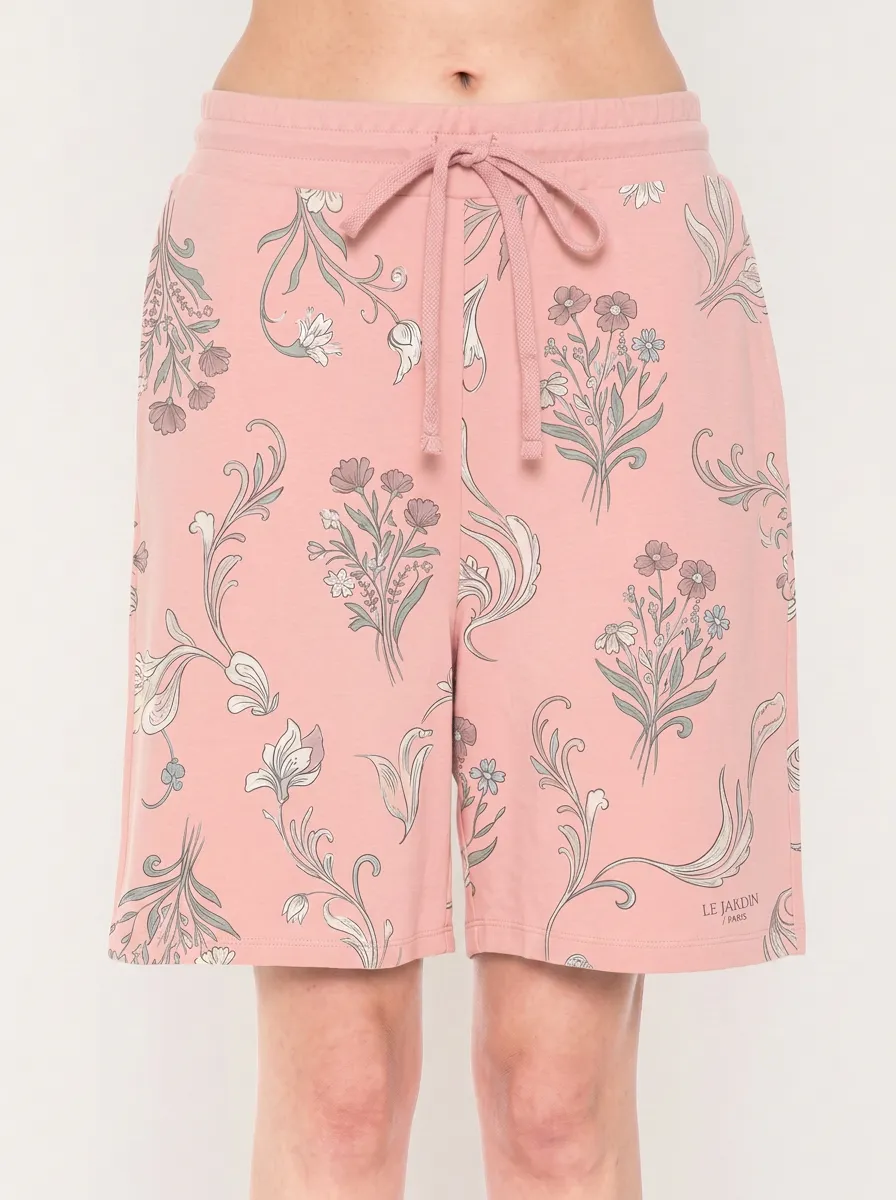 Women's Botanical Floral Garden Printed Lounge Shorts