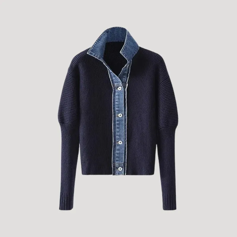 Spring Layered Button Cardigan Jacket