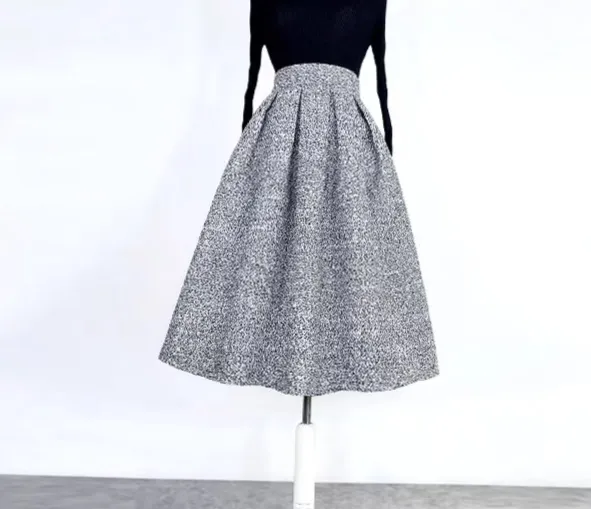 Versatile Campus Everyday Casual Wool Skirt