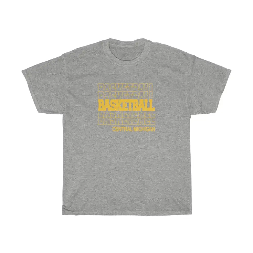 Basketball Central Michigan in Modern Stacked Lettering