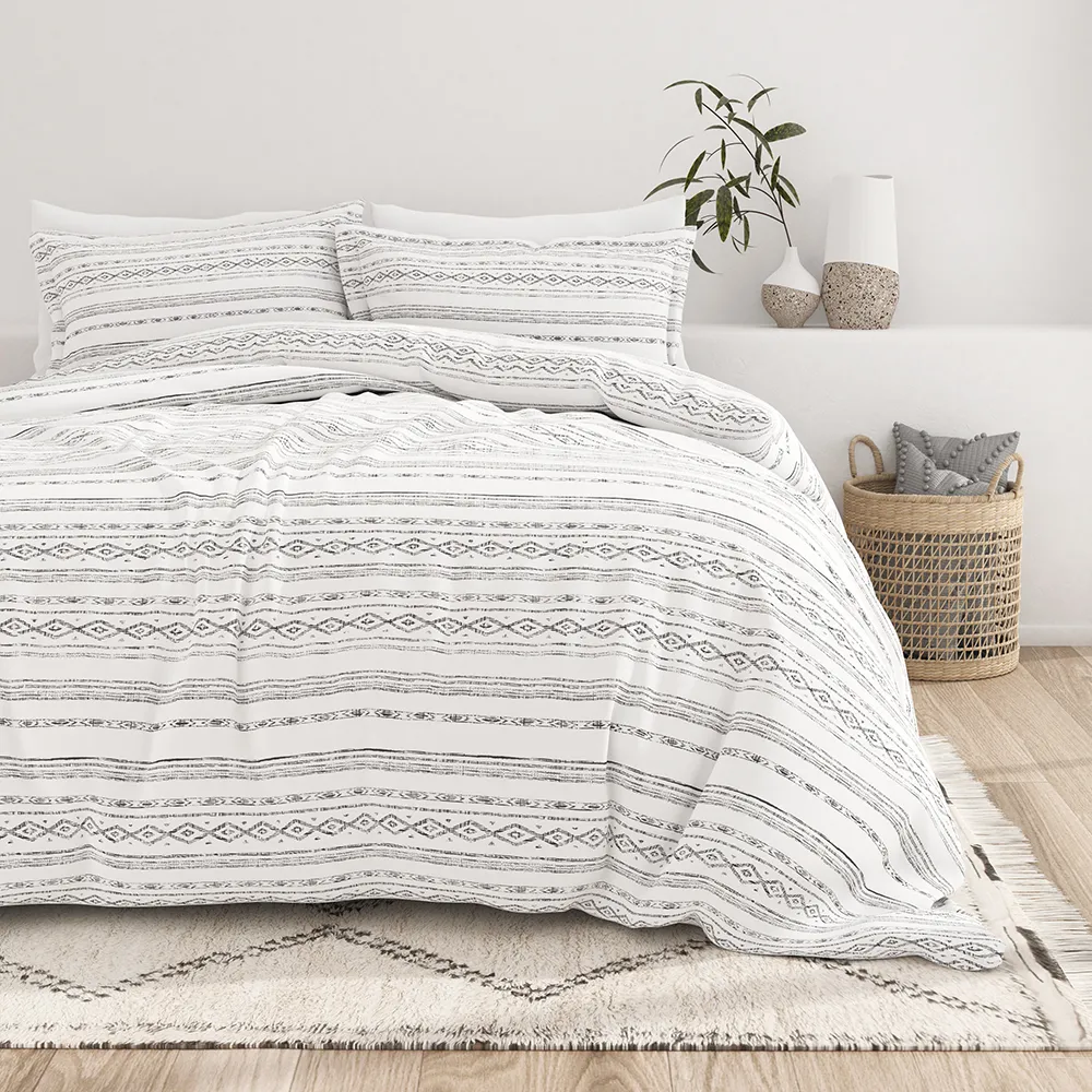 Threads Pattern Duvet Cover Set