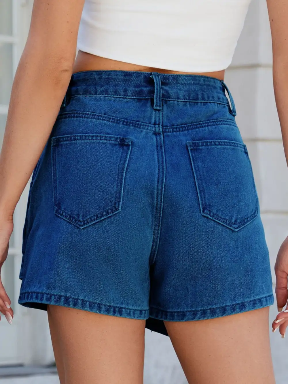 Asymmetrical Denim Pockets Moni Skirt