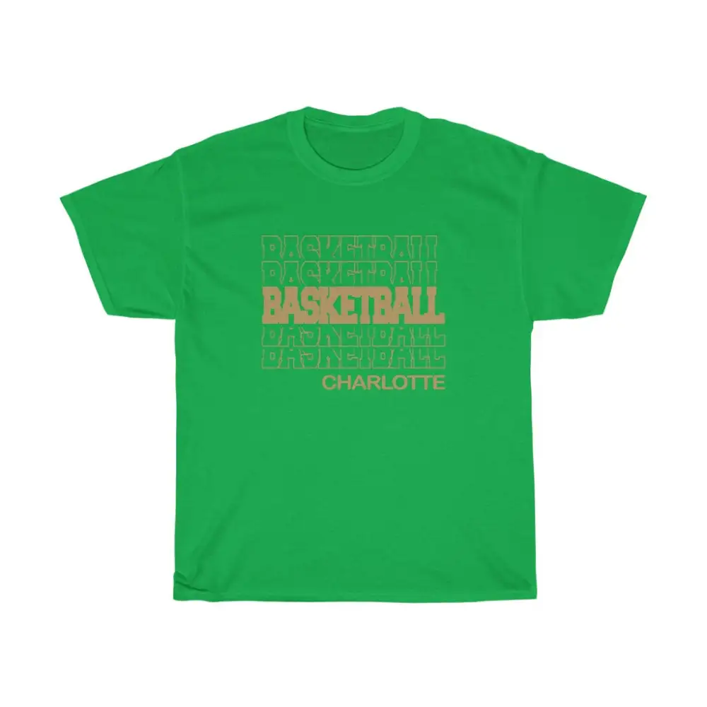Basketball Charlotte in Modern Stacked Lettering