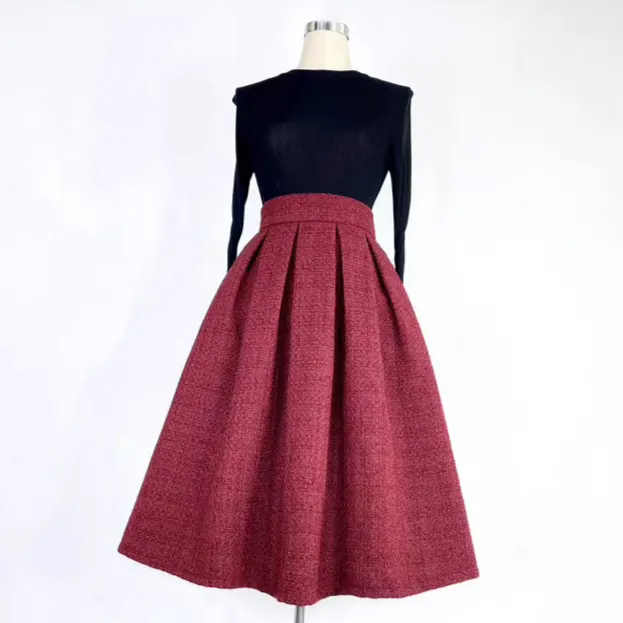 Easy Simple Everyday Casual Wool Skirt