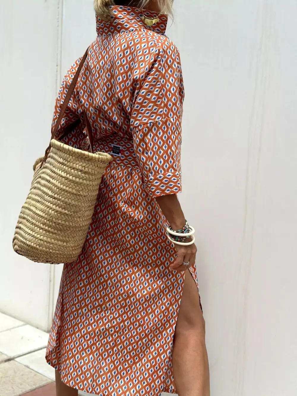 Full Size Button-Down Midi Dress Plus Size
