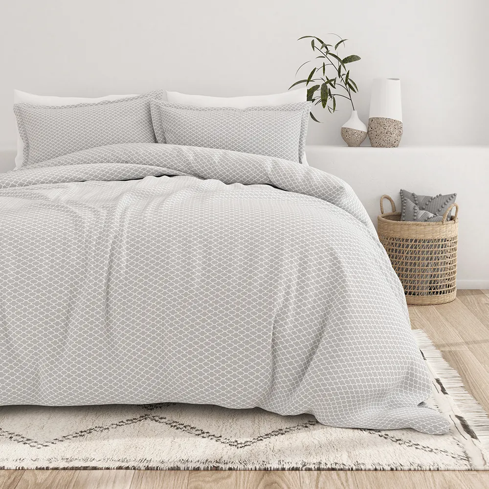 Quatrefoil Pattern Duvet Cover Set