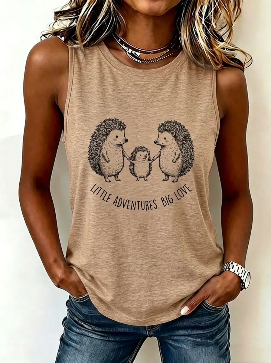 Hedgehog Family Little Adventures Big Love Tank Top