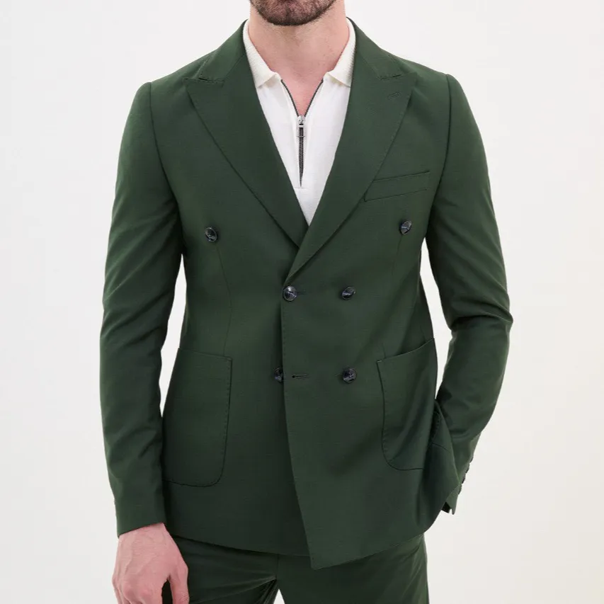 Clean Cut Slim Fit Double Breasted Blazer