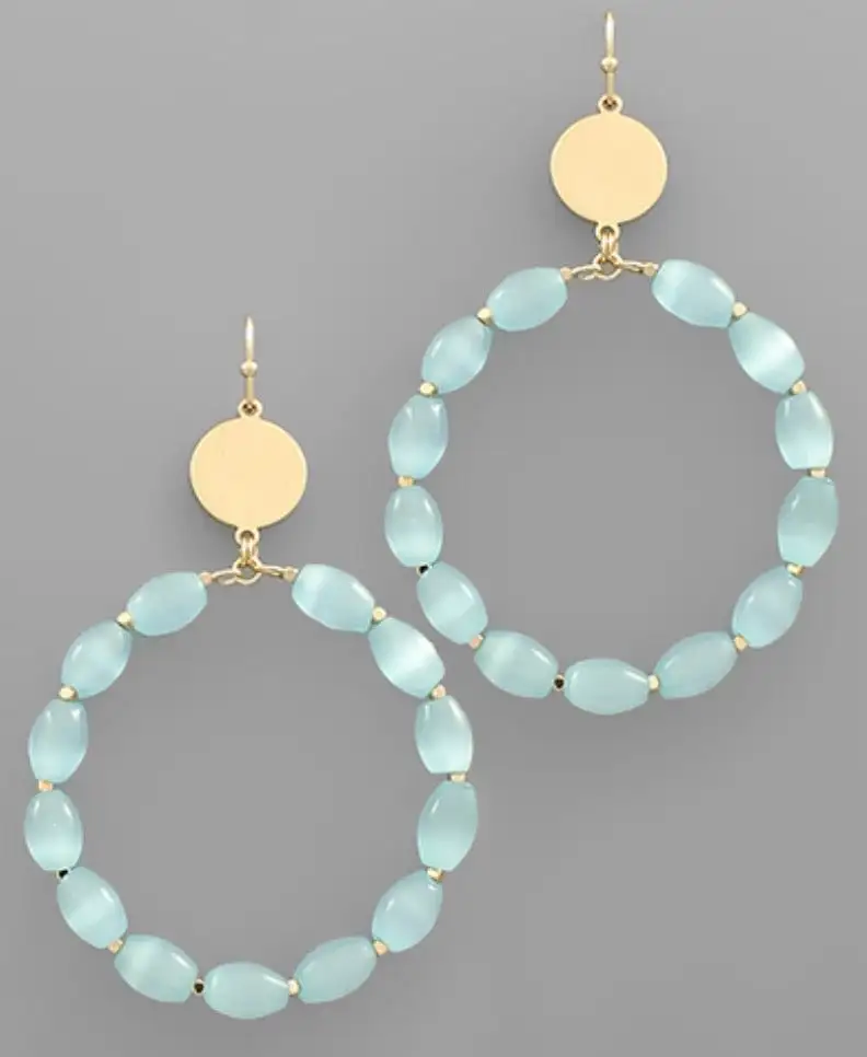 Cat Eye Bead Earrings