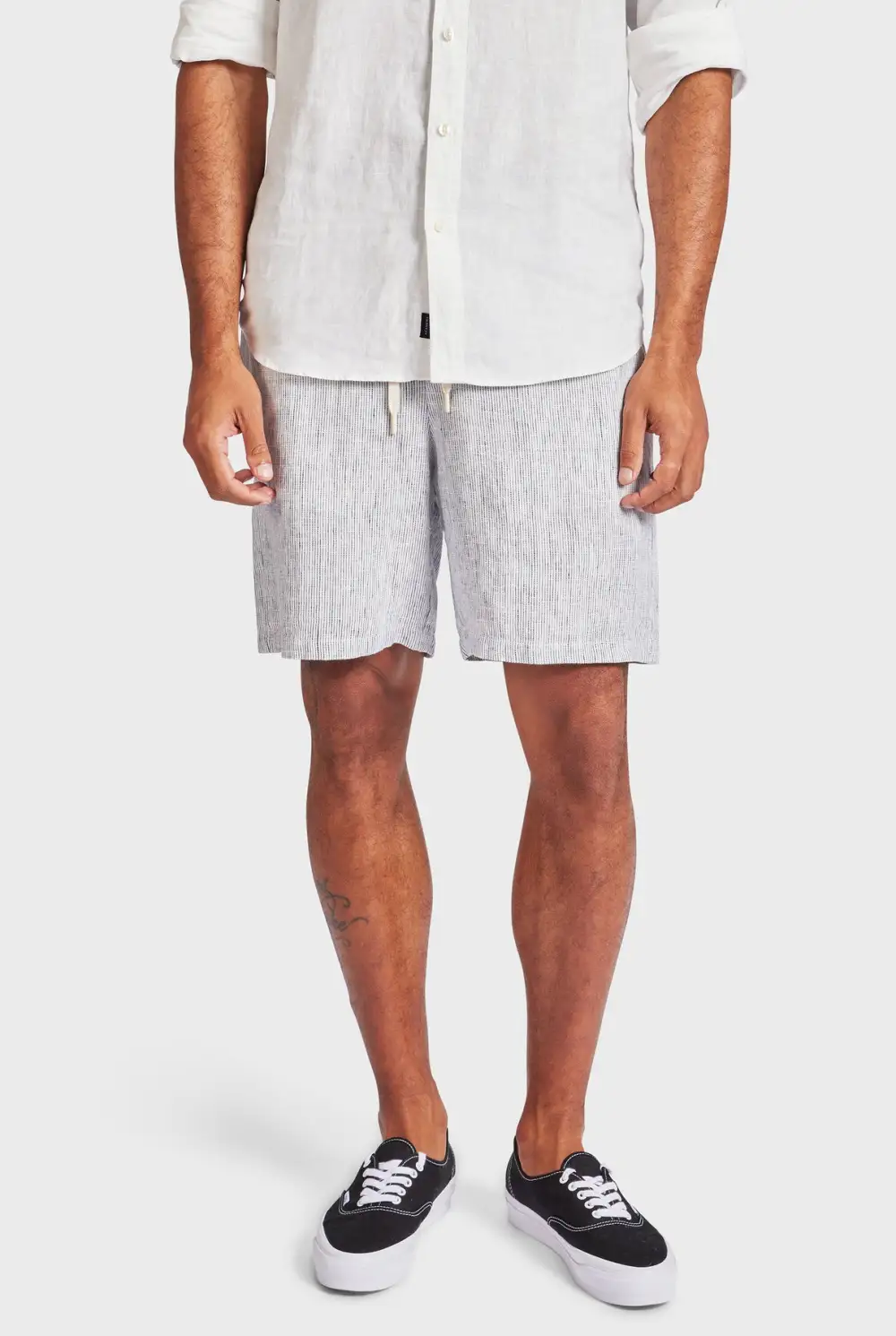 Relaxed Tapered Linen Blend Casual Lounge Shorts