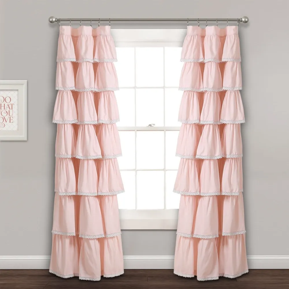 Rod Pocket Ruffle Curtain Panel