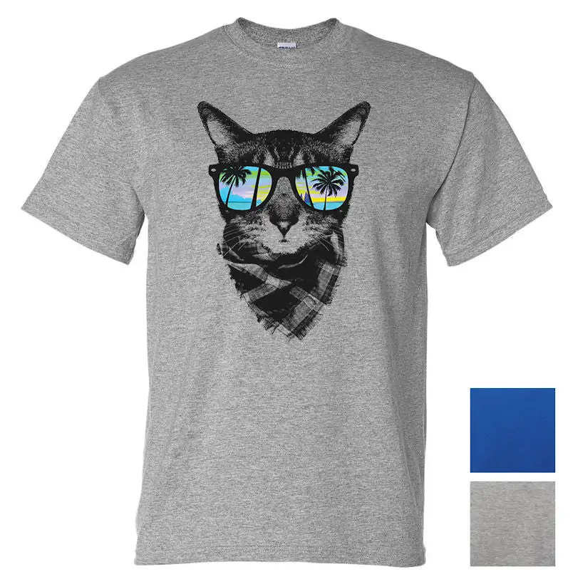 Cat Breeze Graphic Cotton T-Shirt