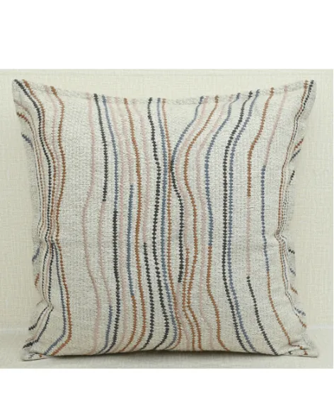 Artisan Motif Embroidered Cotton Decorative Cushion Cover
