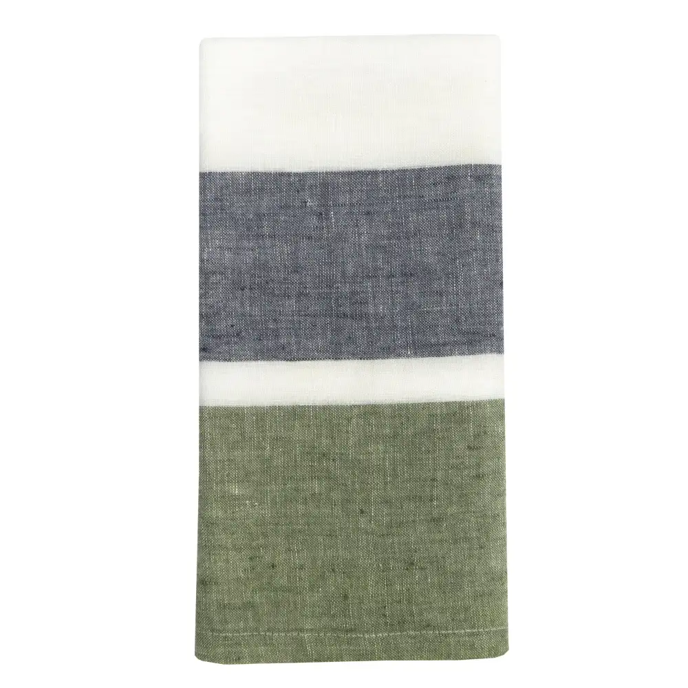 Broad Stripe Linen Tea Towel Set
