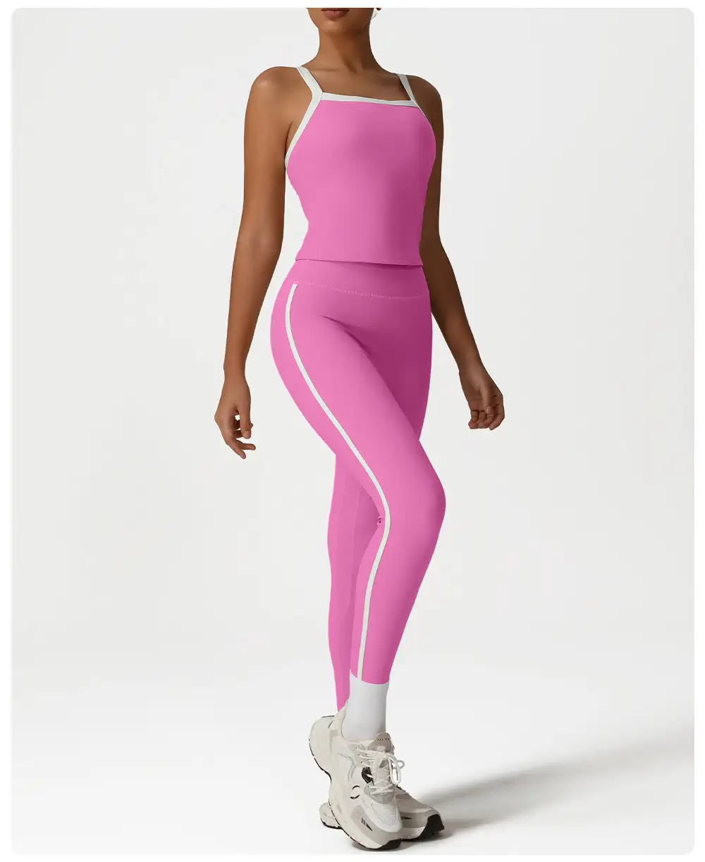 Refined Contrast Trim Leggings