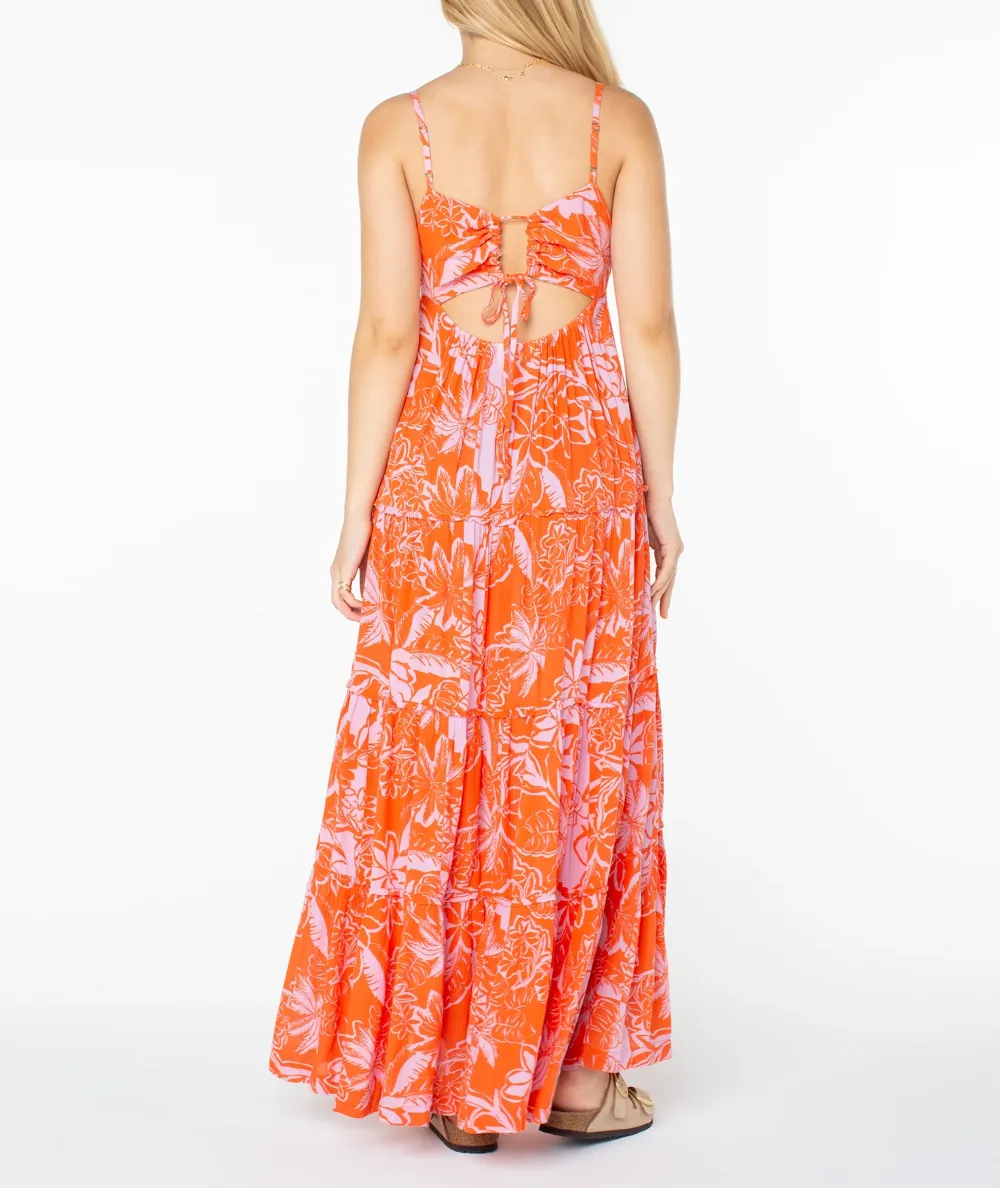 Deep V-Neck Backless Beach Dress