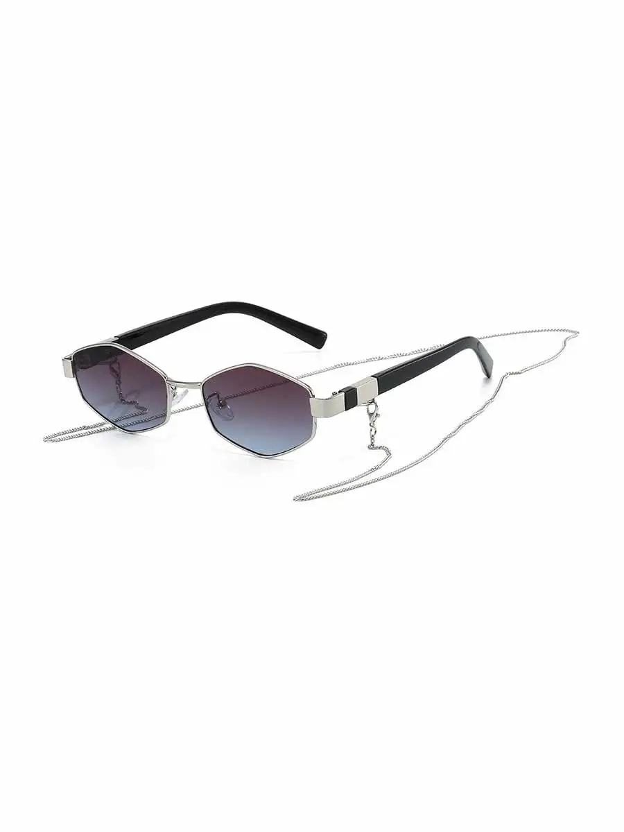 Raina Polygonal Metal Sunglasses