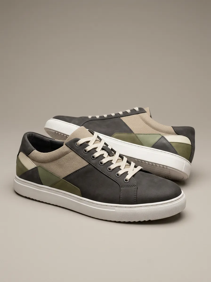 Men's Everyday Minimalist Colorblock Printed Casual Shoes