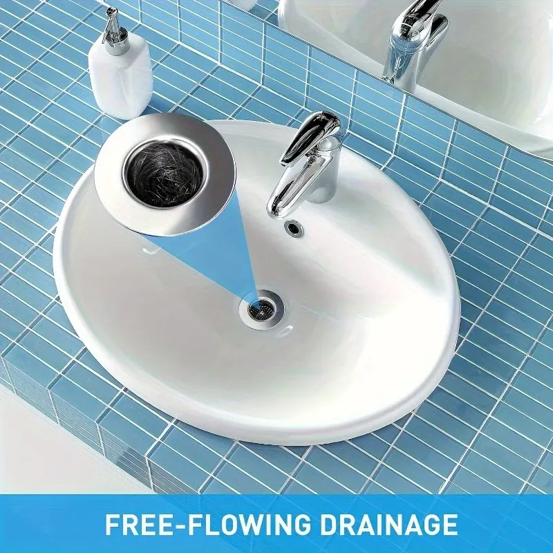 2 Pcs Bathroom Sink Drain Hair Catcher