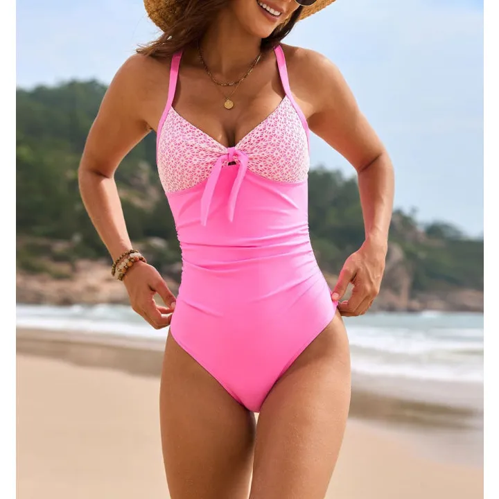 Women's Cross-Back Crisscross One-Piece Swimsuit