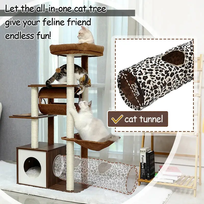 Comfortable Cat Climbing Tree Plush Frame