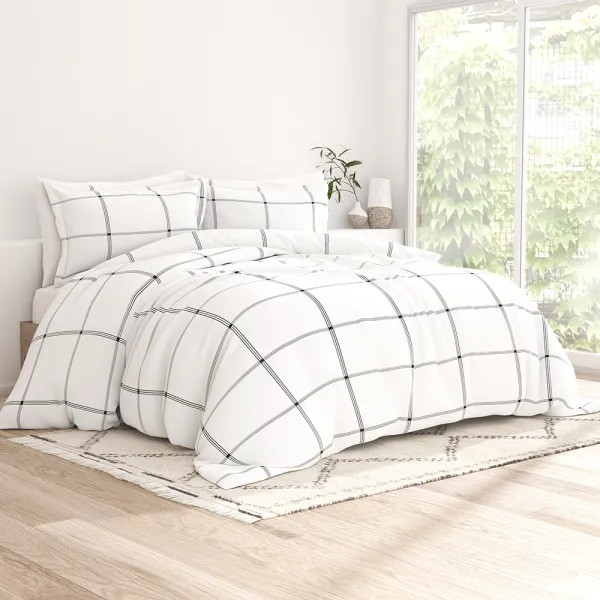 Grid Pattern Duvet Cover Set