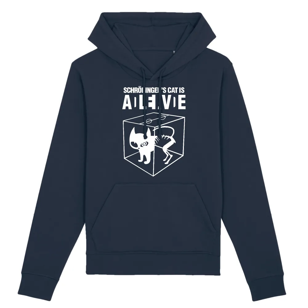 Science Cat Graphic Pullover Hoodie