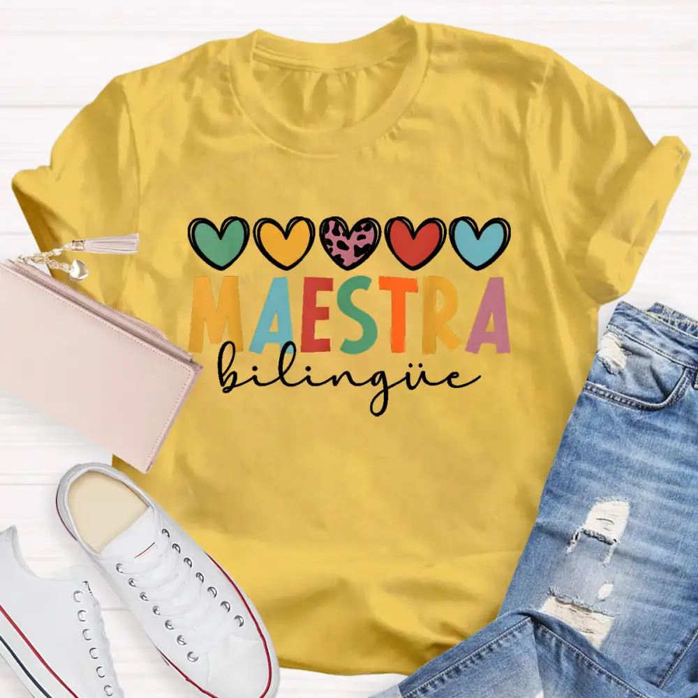 Colorful Letters Teacher T-Shirt