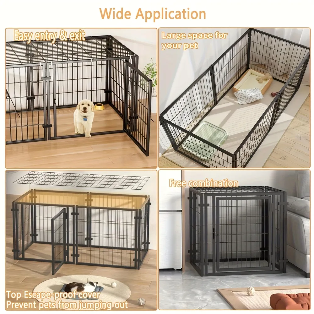 Practical Metal Dog Playpen for Professional and Home Use in Pet Care