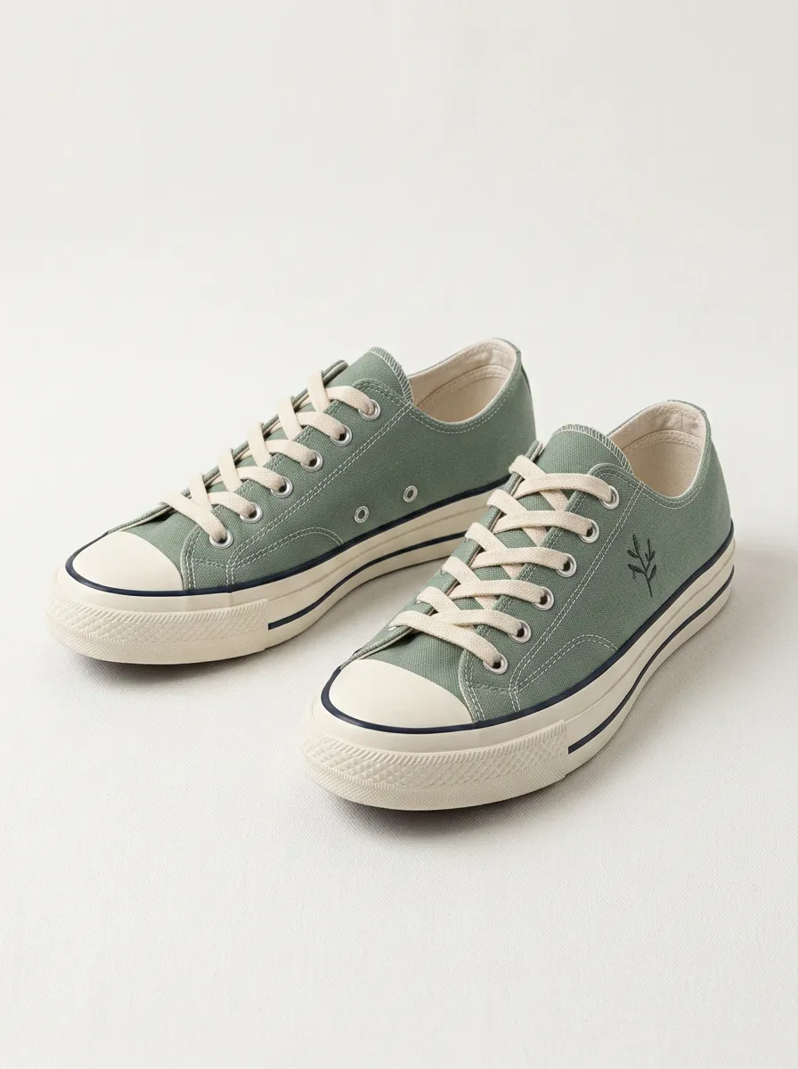 Refined Utility Women's Low-Top Canvas Shoes