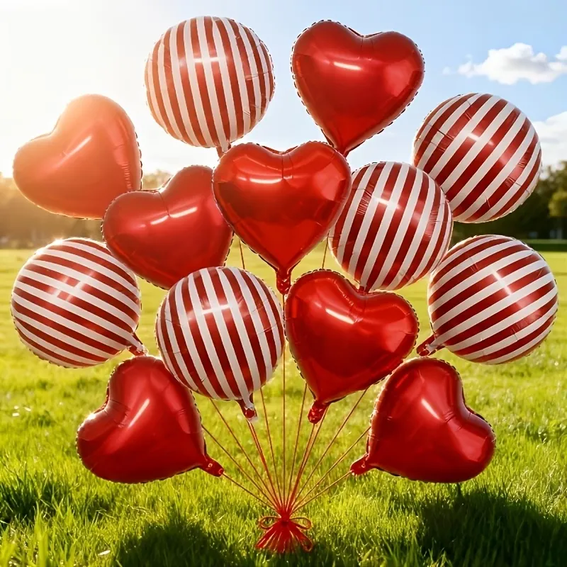 Stripe Heart Party Balloon