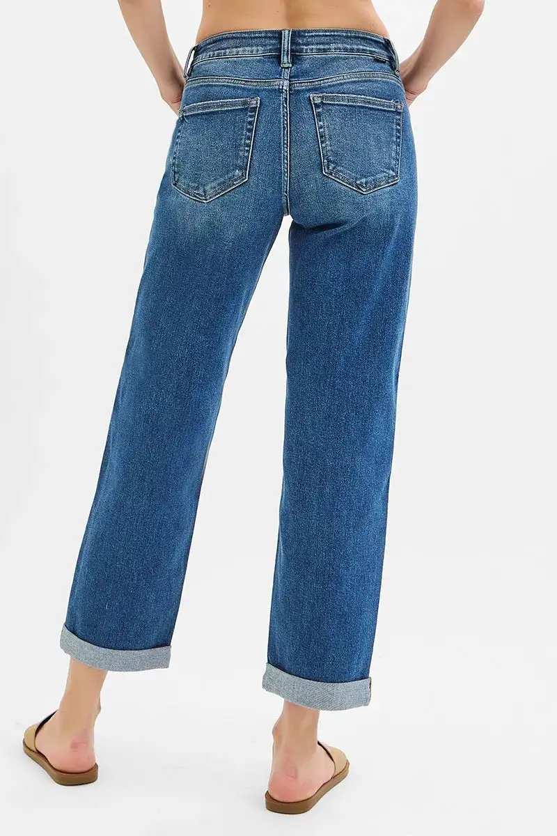 Smooth Mid Rise Denim Jeans