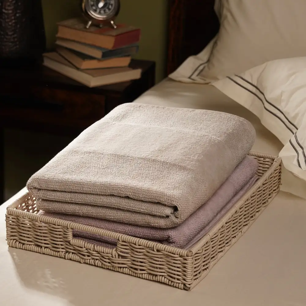 Beige Cotton Bath Towel