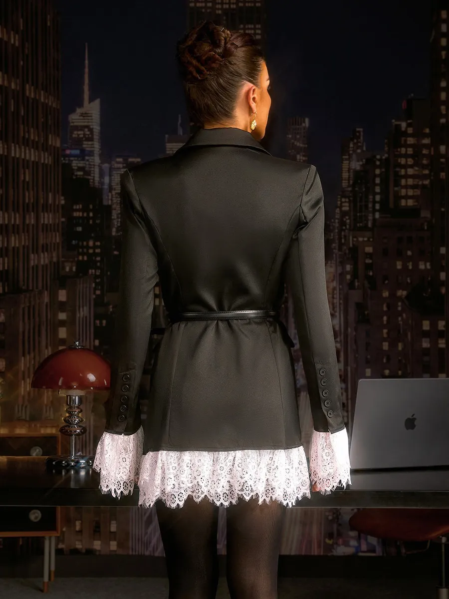 Amabel Collar Lace Blazer