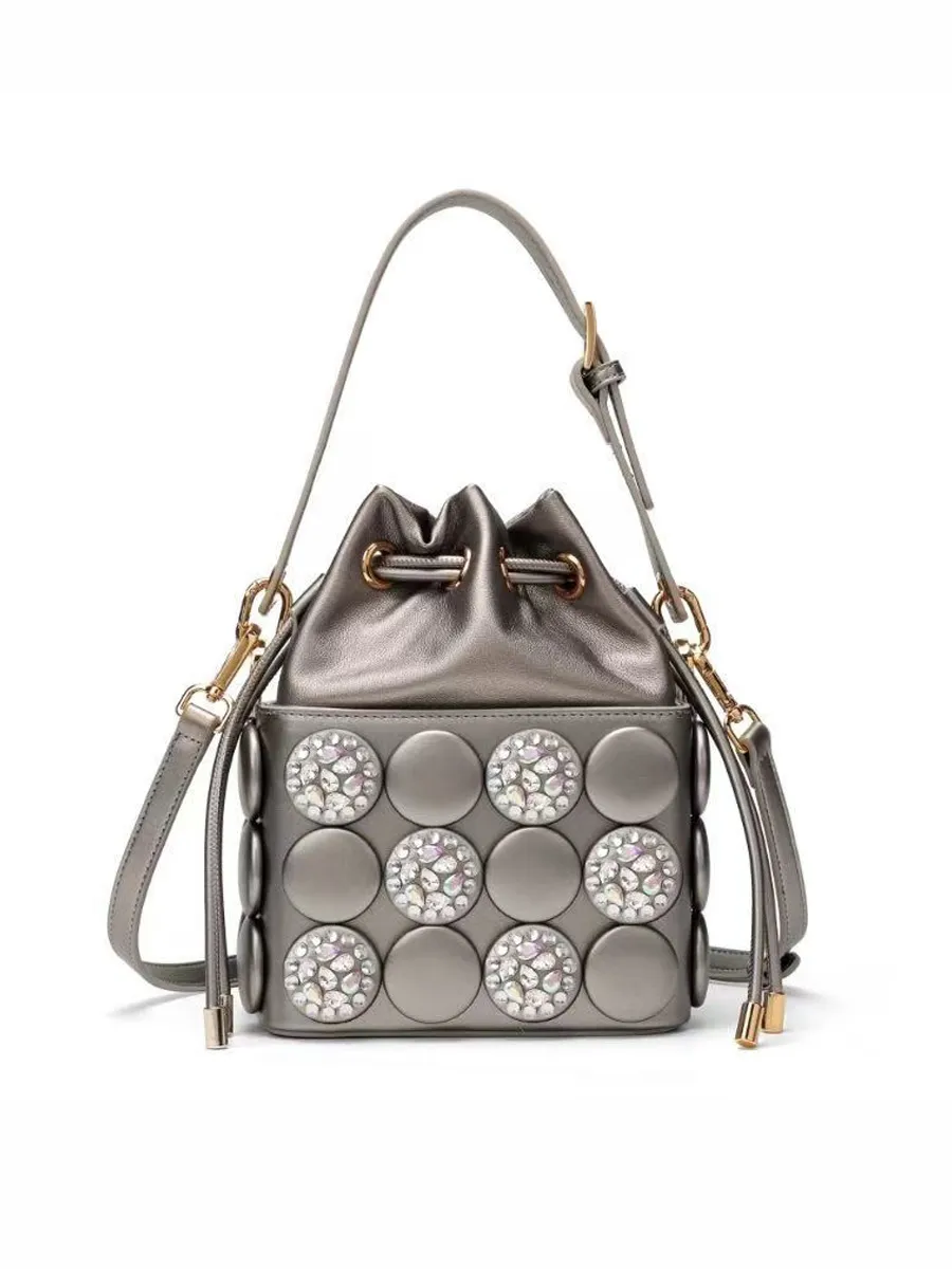 Persephone Retro-Button Cylindrical Bag